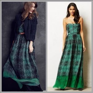 Anthropologie Moulinette Soeurs Green Maxi Dress